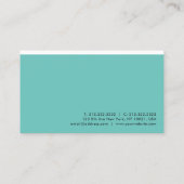 Top Business Cards Elegantes einfaches Template Visitenkarte (Rückseite)