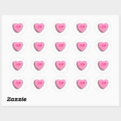 Top Candy Heart Runder Aufkleber (Blatt)