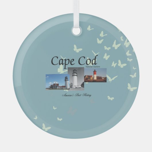 TOP Cape Cod Glass Ornament (Vorderseite)