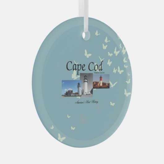 TOP Cape Cod Glass Ornament (Vorderseite Rechts)