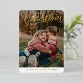 Top Caption Frohe Weihnachtsfoil Weihnachtskarte Folieneinladung (Stehend vorne)