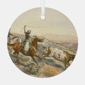 TOP Cattle Drive Glass Ornament Aus Glas (Rückseite)