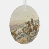 TOP Cattle Drive Glass Ornament Aus Glas (Vorderseite Rechts)