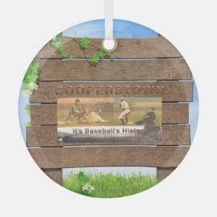 TOP Cooperstown Glass Ornament Aus Glas
