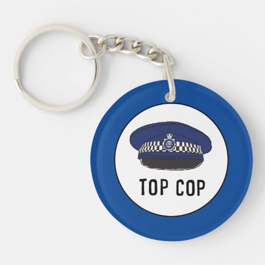 Top Cop. Polizist oder Constable. Schlüsselring (Vorderseite)