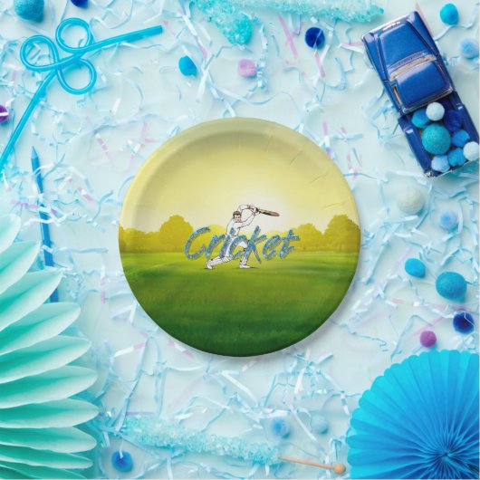 TOP-Cricket Pappteller (Party)