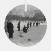 TOP Curling Old School Glass Ornament (Rückseite)