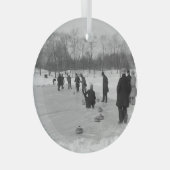 TOP Curling Old School Glass Ornament (Vorderseite Rechts)