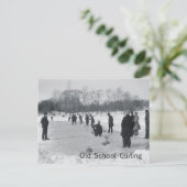 TOP Curling Old School Postkarte (Stehend Vorderseite)