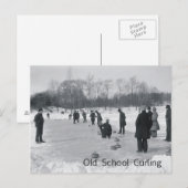 TOP Curling Old School Postkarte (Vorne/Hinten)