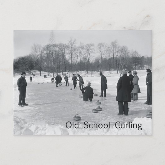 TOP Curling Old School Postkarte (Vorderseite)