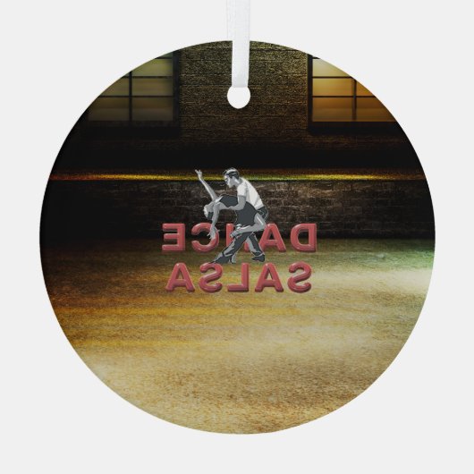 TOP Dance Salsa Glas Ornament (Rückseite)