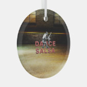TOP Dance Salsa Glas Ornament (Vorderseite Rechts)