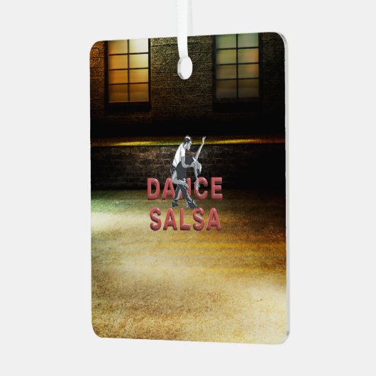 TOP Dance Salsa Metal Ornament (Vorderseite links)