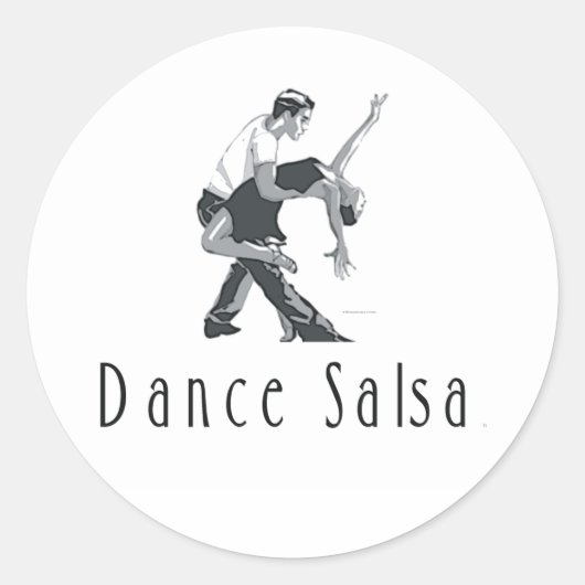 TOP Dance Salsa Runder Aufkleber (Vorderseite)