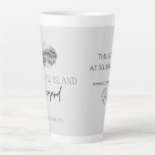 Top der Insel Weinkeller latte graue Tasse (Vorderseite)