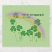 Top der irischen Clovers Bierflaschenetikett (Einzelnes Label)