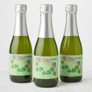 Top der irischen Clovers Schaumweinetikett