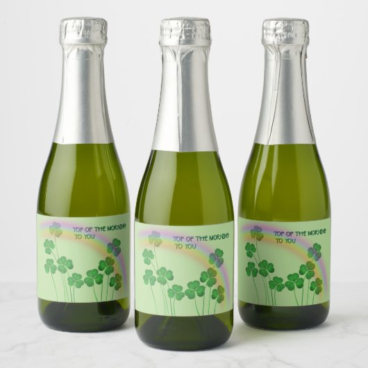 Top der irischen Clovers Schaumweinetikett (Flaschen)