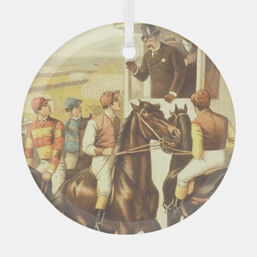 TOP Derby Day Glass Ornament Aus Glas (Vorderseite)