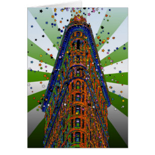 Top des Flatiron Gebäude - Grün & Weiß Rays