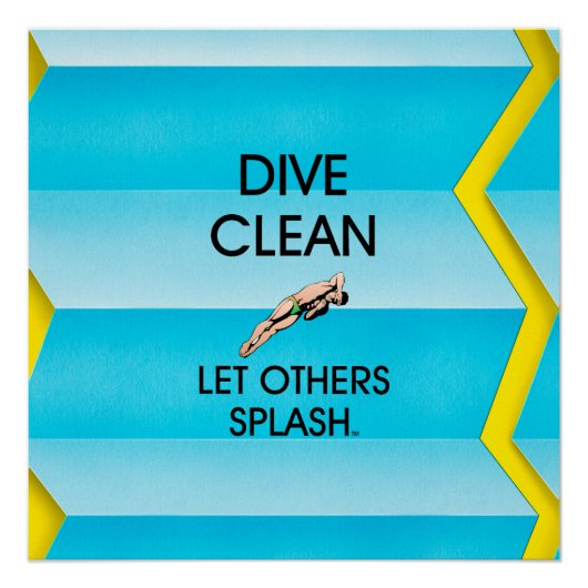 TOP Diving Clean Poster (Vorderseite)