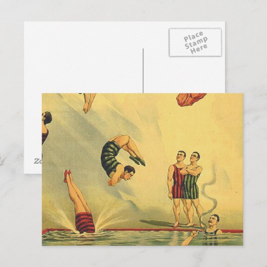 TOP Diving Old School Postkarte (Vorne/Hinten)