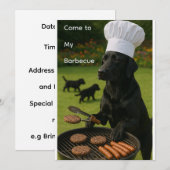 Top Dog auf dem Grill-Gartenparty Grillfest Einladung (Vorne/Hinten)