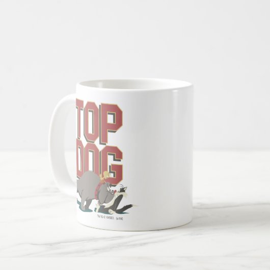"Top Dog" Spickwächter TWEETY™ von SYLVESTER™ Kaffeetasse (Vorderseite Links)