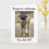 TOP DOG-YOU GRADUIERT! BEREIT ZUM FEIERN KARTE (Gelbe Blume)