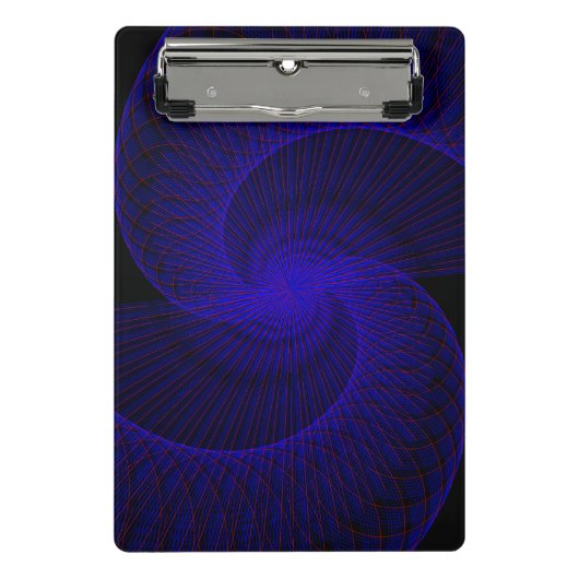 Top Down Dual Funnel Geometric Mini Clipboard Klemmbrett (Vorderseite)
