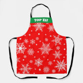 "Top Elf" Weihnachtsfeiertag Schürze (Vorderseite)