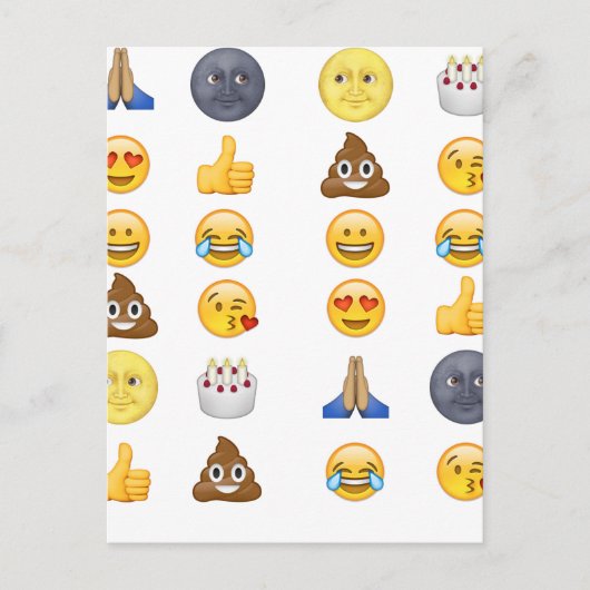 Top-Emoji-Sammlung Postkarte (Vorderseite)