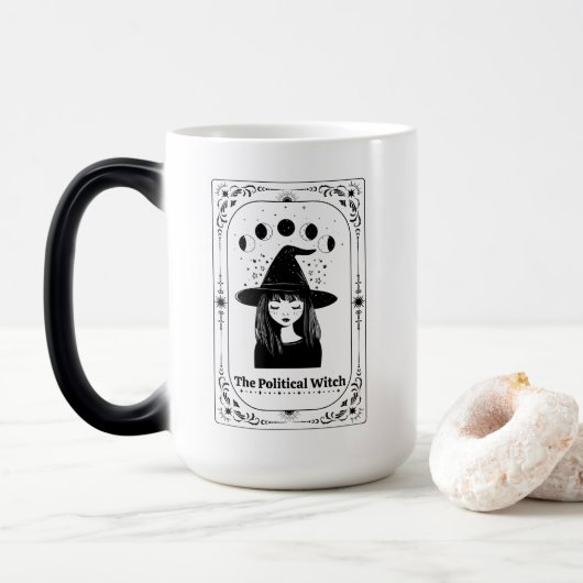Top Feminist Gift Tarot Zodiac Celestial Moon Leo Verwandlungstasse (Mit Donut)