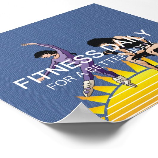 TOP-Fitness täglich Poster (Ecke)