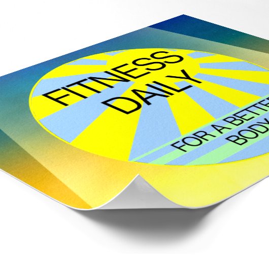 TOP-Fitness täglich Poster (Ecke)