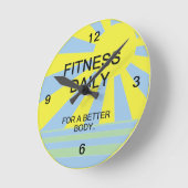 TOP-Fitness täglich Runde Wanduhr (Winkel)