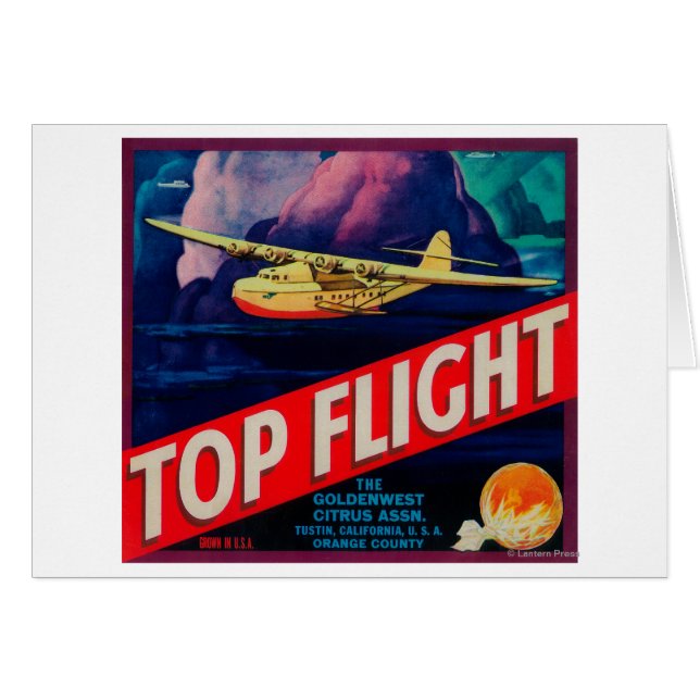 Top Flight Orange LabelTustin, CA (Vorderseite (Horizontal))