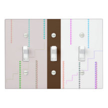 Top Flow braun, rosa, farbige Formen Lichtschalter