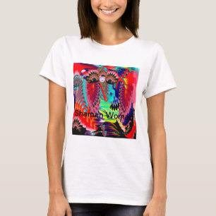 Top, Frau Shaman, Shaman woman strand, Netz, T-Shirt