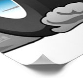 Top Fuel Dragster Cartoon Poster (Ecke)