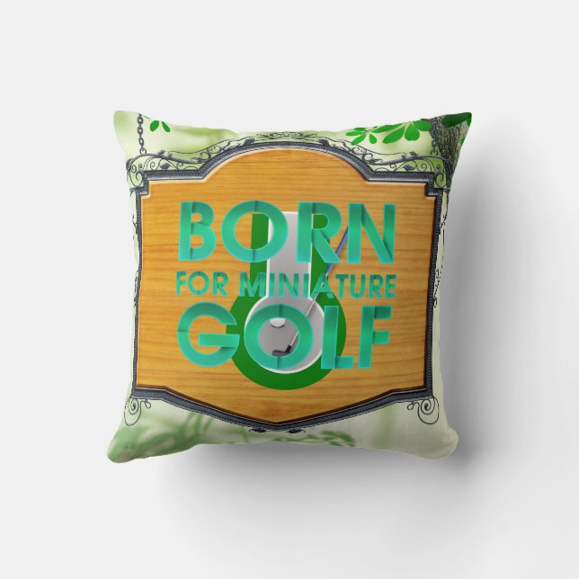 TOP Für Minigolf geboren Kissen (Rückseite)