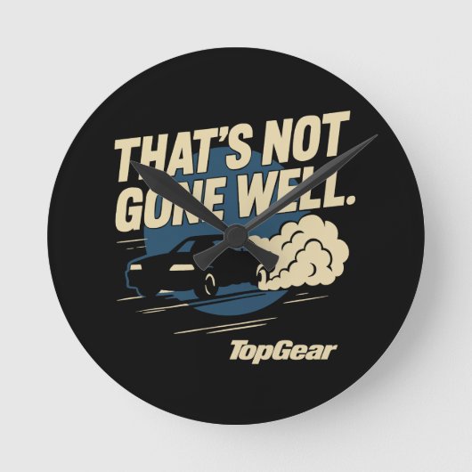 Top Gear That's Not Gone Well Runde Wanduhr (Vorderseite)