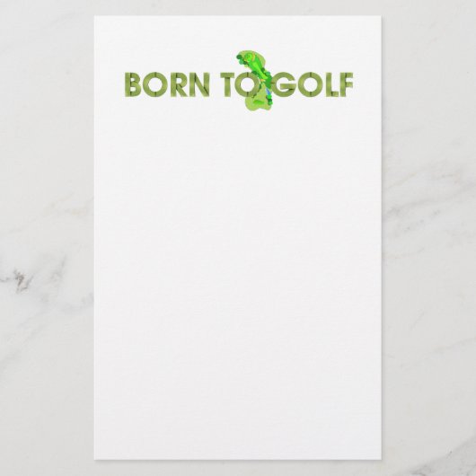 TOP Geboren zum Golf Briefpapier (Vorderseite)