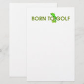 TOP Geboren zum Golf Briefpapier (Vorne/Hinten)