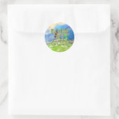 TOP Geboren zum Golf Runder Aufkleber (Tasche)