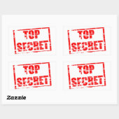 Top-geheime Briefmarke Rechteckiger Aufkleber (Blatt)
