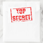 Top-geheime Briefmarke Rechteckiger Aufkleber (Tasche)