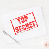 Top-geheime Briefmarke Rechteckiger Aufkleber (Umschlag)