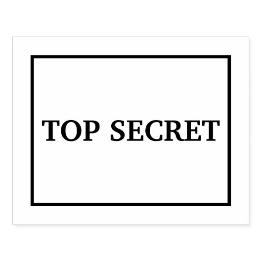 Top-Geheimnis Gummistempel (Prägung)